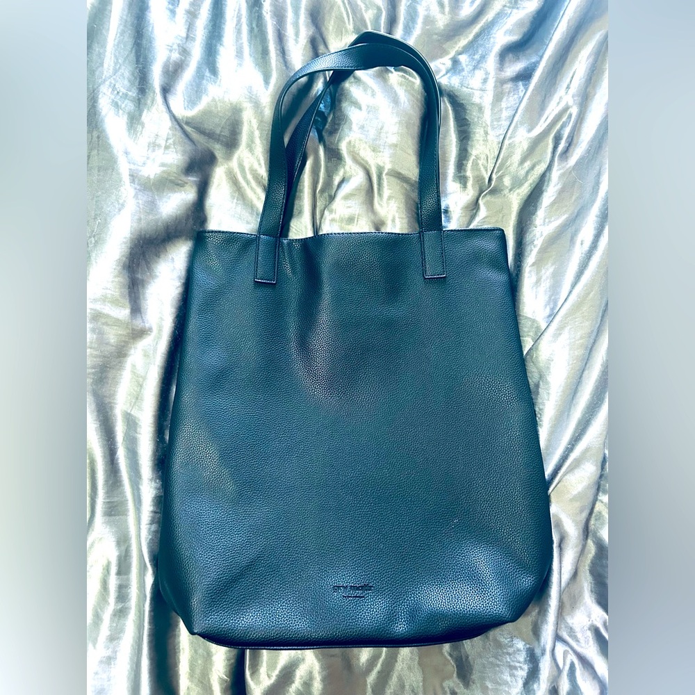 #2 Beautiful brand, new leather, gray matter, shoulder bag.